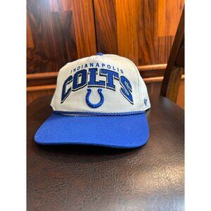 NEW Indianapolis Colts Adjustable Snapback Hat By '47 Brand Gray & Blue